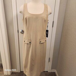 Karl Lagerfeld Tan Dress. NWT. Size 12.